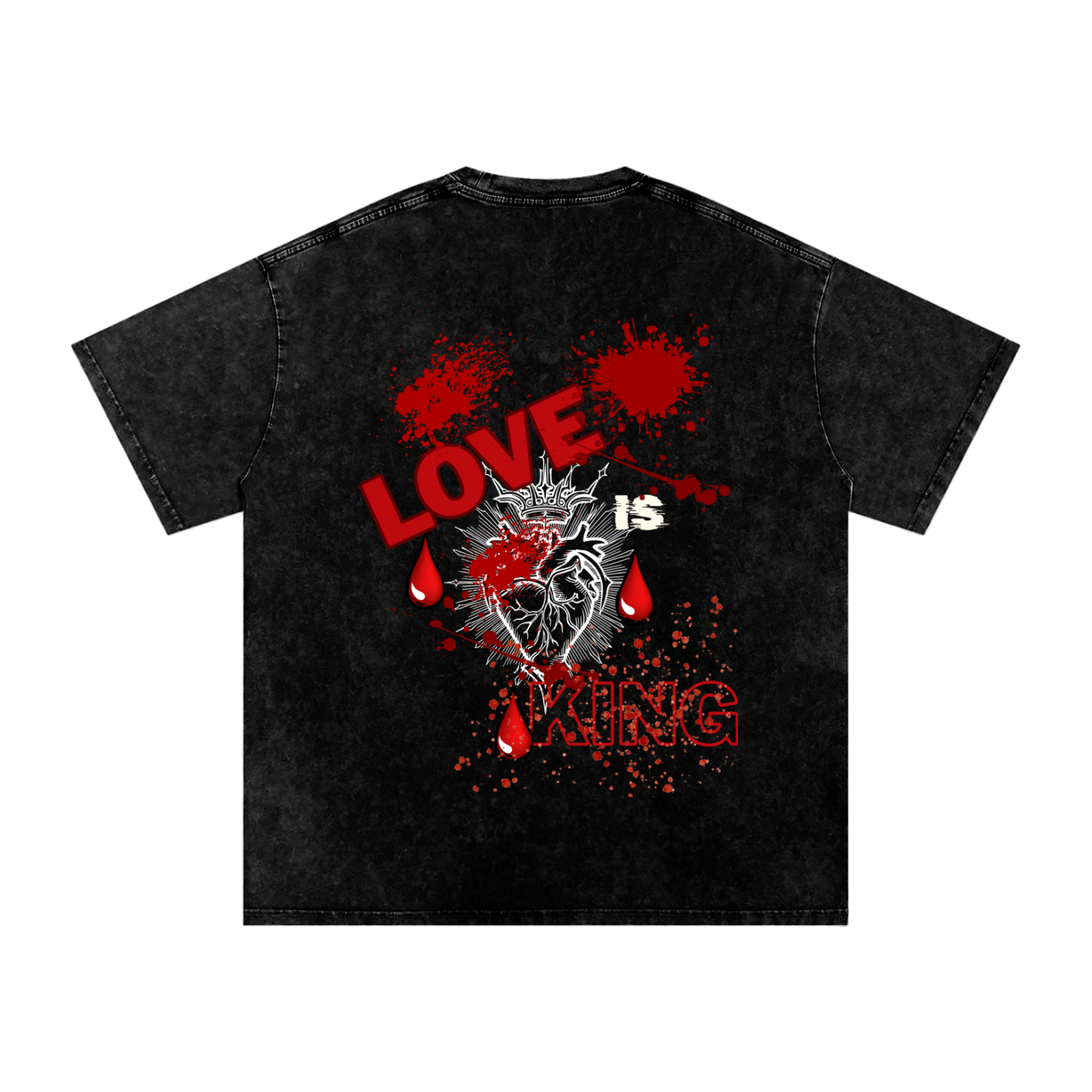 Jesus is King Snow Washed Oversized Cotton T-Shirt