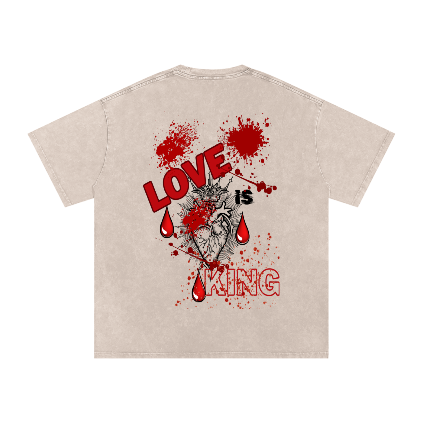 Snow Washed Oversized Cotton T-Shirt